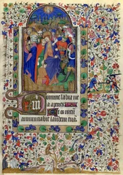 Lat. 1156, fol. 133: The Kiss of Judas, from the Hours of Marguerite d