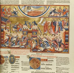Siege on a Town, from the Hebraica Romana Gallica