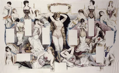 Layout illustrations for an article on women
