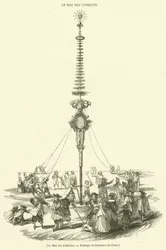 The May of the Gobelins, Print by Sebastien Le Clerc (engraving)