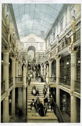 Le Passage Pommeraye in Nantes - Lithography