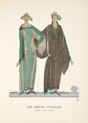 The Twin Sisters, from a Collection of Fashion Plates