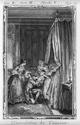 The inoculation of love. Illustration of 