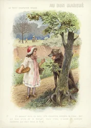 Little Red Riding Hood Talking to the Wolf