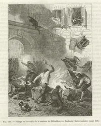 Looting and Burning of a House During the French Revolution