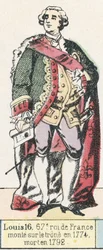 Louis XVI, 67th King of France, ascended the throne in 1774, died in 1792