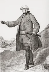 Louis Charles César Le Tellier known as the Duke of Estrées, French military commander and Marshal of France. From Les Heures Libres published 1908
