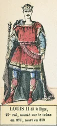 Louis II called the Stammerer, 27th King, ascended the throne in 877, died in 879