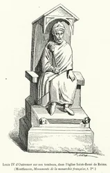Louis IV of Overseas on his tomb in the church of Saint-Remi of Reims