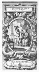 Louis XIII, King of France giving orders to Monseigneur le Dauphin
