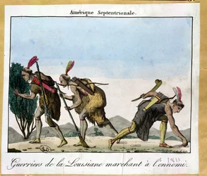 Louisiana indians tracking their enemy