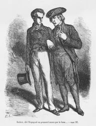 Lucien de Rubempre and Carlos Herrera, illustration from 