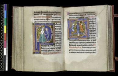Suffrage to St John the Baptist and Suffrage to St. Peter, from the Psalter and Hours of Isabella of France, Paris, c.1265-70