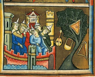 Mourning Jews in Babylon, from the Psalter of Saint Elizabeth