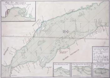 Manuscript Map of the Southern Portion of the Red Sea from the Horn of Africa and Yemen up to Jiddah, c.1740