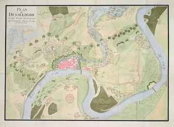 Map of Dusseldorf and fortified encampments