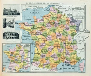 Map of France, c. 1914