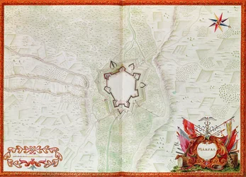 Map of Marsal, from the Atlas de Louis XIV