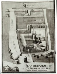 Map of the Abbey of Saint-Germain-des-Pres