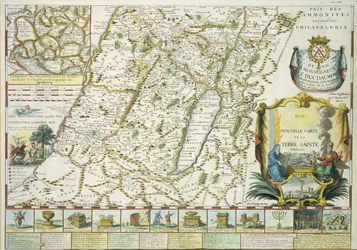 Map of the Holy Land in Old Testament Times by Mons l