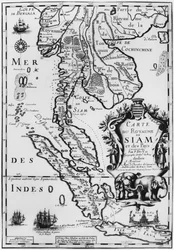 Map of the Kingdom of Siam, Paris, 1686