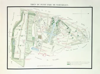 Map of the Small Park of Versailles, 1818-1819