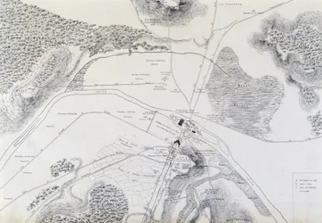 Map of the City of Lutetia (Lutetia Parisorium Today Paris) and Its Surroundings Made in 1882