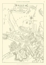 Map of the city of Rome in the time of Julius Caesar