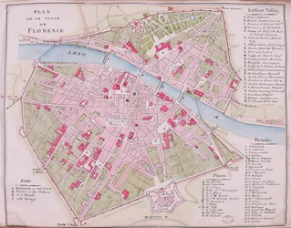 Map of the town of Florence
