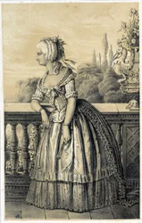 Marie Therese de Savoie Carignan (1749-1792), princess of Lamballe - in 