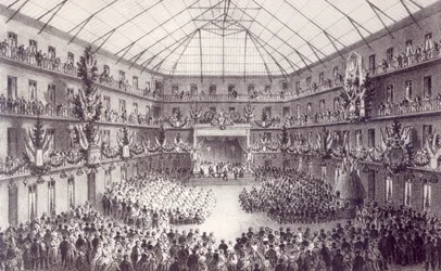 May Day in the Familistery of Guise, from Solutions Sociales by Jean-Baptiste Andre Godin, Paris, 1871