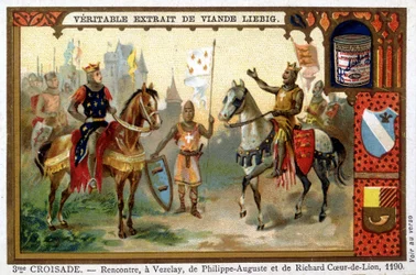 Meeting in Vezelay of Philippe Auguste and Richard the Lionheart