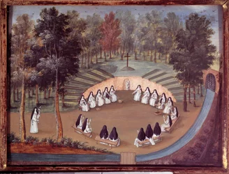 Meeting of nuns at Port Royal des Champs in a conference in solitude