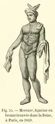 Mercury, Bronze Figurine Found in the Seine, Paris, 1849