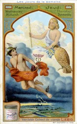Mercury and Jupiter play Wednesday and Thursday. 19th century advertisement for 
