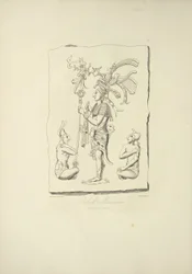 Mexican Relief Found at Oaxaca, illustration from 