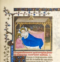 Miniature with Nativity of Christ, c.1403-1404 (detail)
