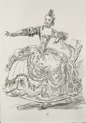 Miss Puvigne as The Living Statue, in Pigmalion, a Libretto by Lamotte, Composed by Jean-Philippe Rameau, 1748