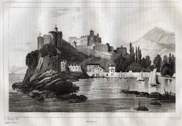 Monaco. Engraving from 