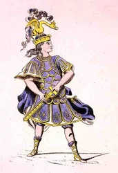 Monsieur Le Kain as Achilles, in Iphigenia in Aulis, by Jean Racine (1639-99) 1679