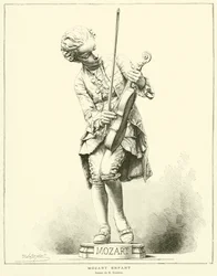 Child Mozart, Statue by M Barrias