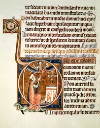Illuminated page, from the Psalter of St. Louis and Blanche of Castile