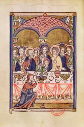 The Last Supper, from a Psalter