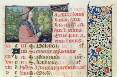 April: Picking Flowers, from a Book of Hours