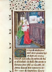 The Birth of Louis (1187-1226) in 1187, from the Histoire des Nobles Princes de Hainaut, by Jacques de Guise
