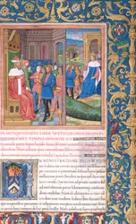 Illustration from Book XVI, Chapter 1 of the Antiquities of the Jews by Flavius Josephus