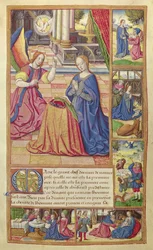 The Annunciation and the Childhood of Christ, from Vie des Femmes Celebres, c.1505