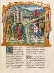 Siege of Beauvais by Charles le Temeraire, Duke of Burgundy, from the Memoirs of Philippe of Commines