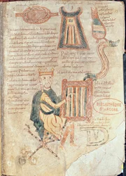 King David Playing a Psaltery, from a Psalter
