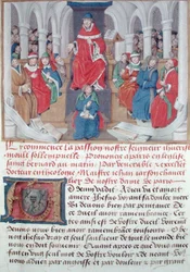 Jean de Gerson preaching the Passion in the morning in the Church of St. Bernard in Paris, from Sermons sur la Passion et Traites Divers, c.1480